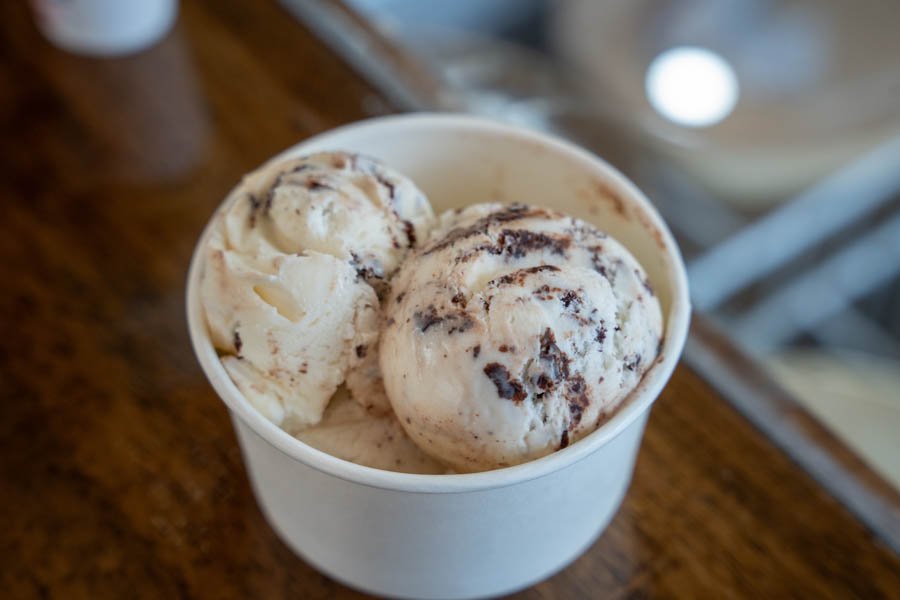 Hand-scooped ice cream